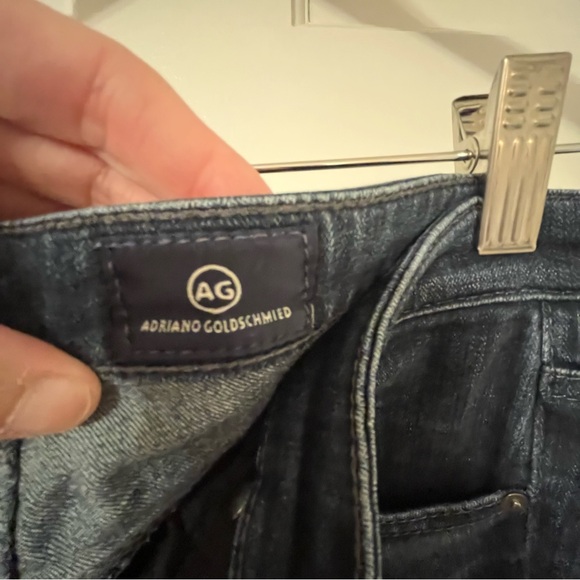 AG Adriano Goldschmied The Stevie Slim Straight Dark Blue Brooks Jeans. SZ 28R - Picture 6 of 12